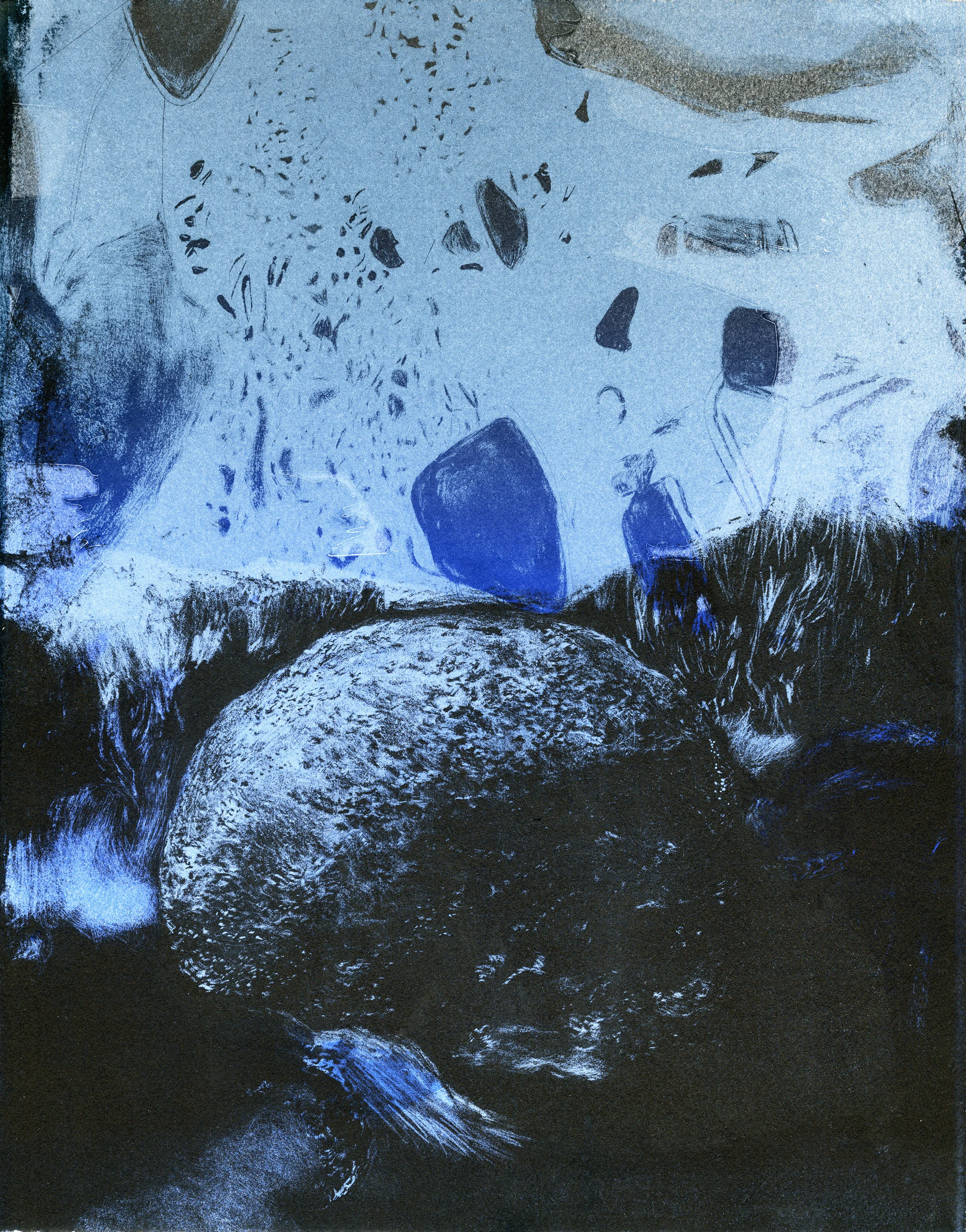 Numinous, lithograph, 11"x14", 2014.