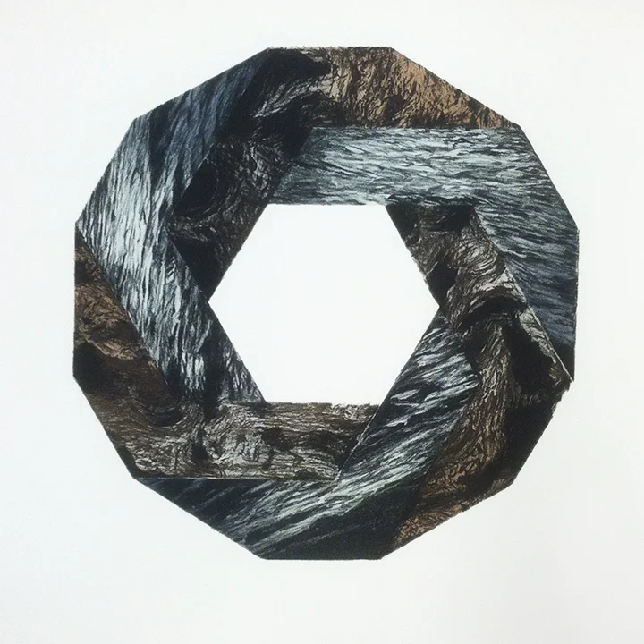 Chorus, lithograph, 22"x24", 2014.