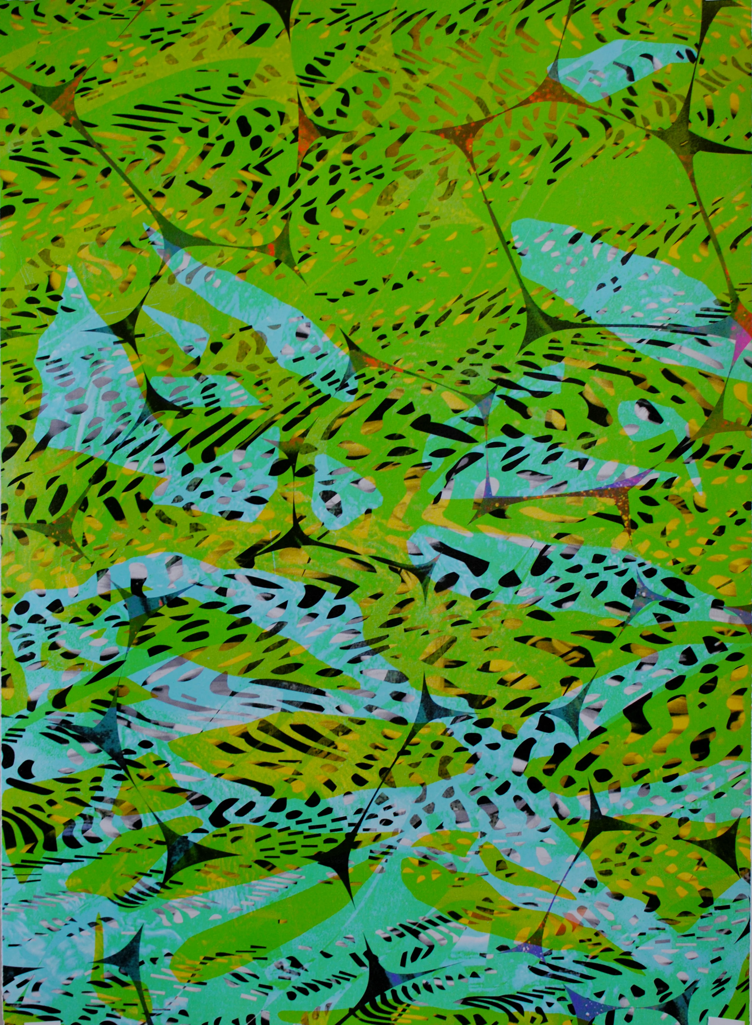 Deverton, mixed media, 22"x30", 2015.