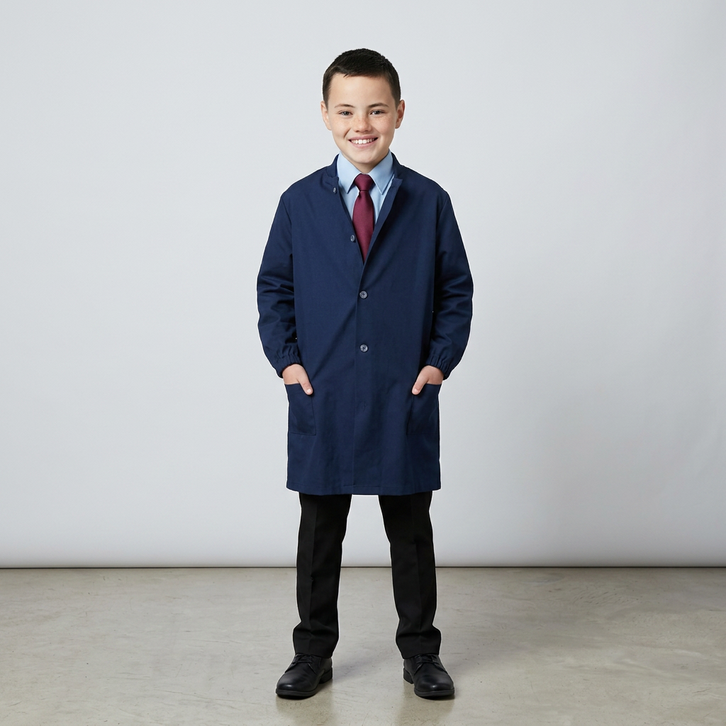 Boys Navy Blue Smock