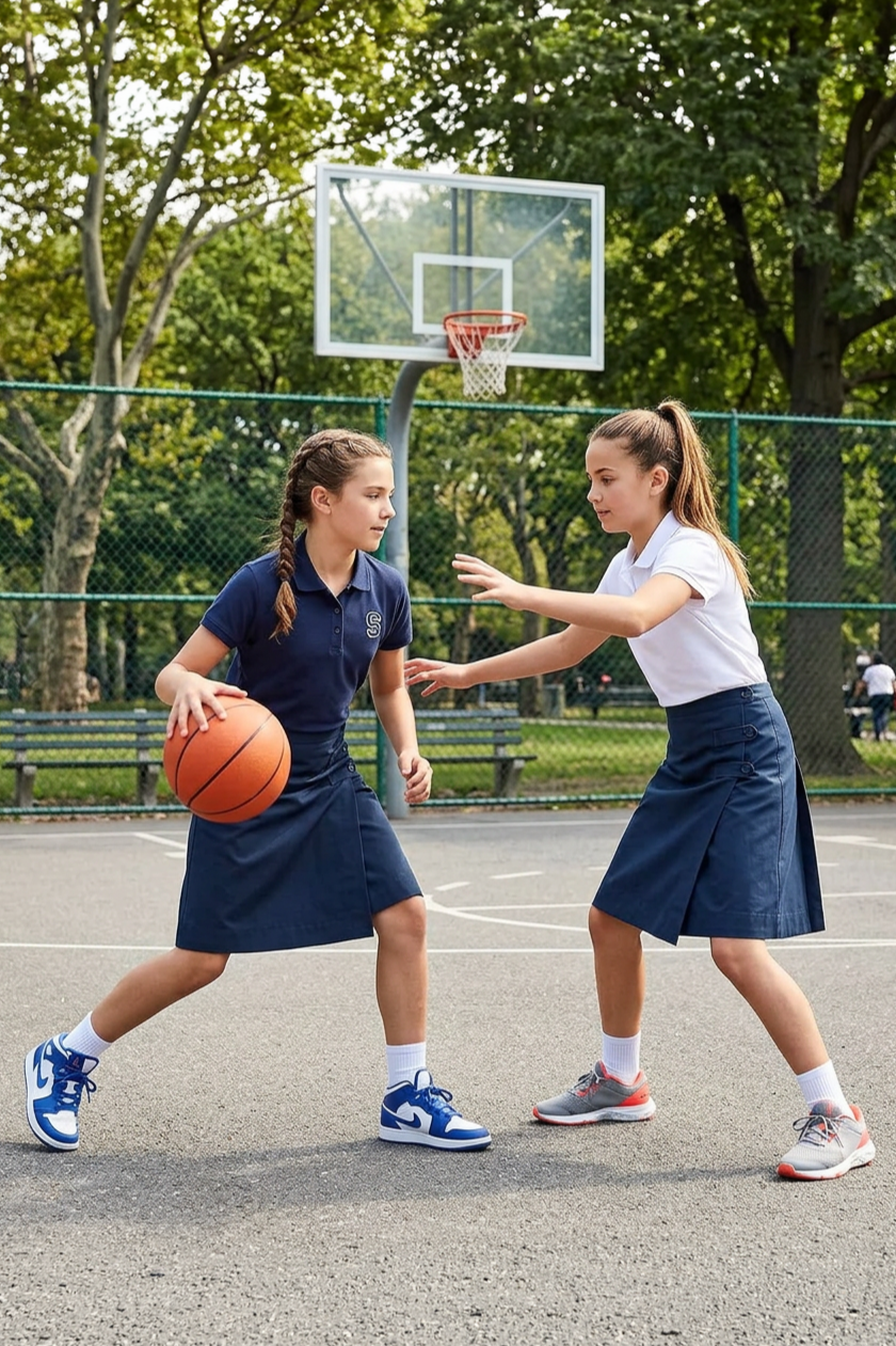 Double Button P.E. Skort