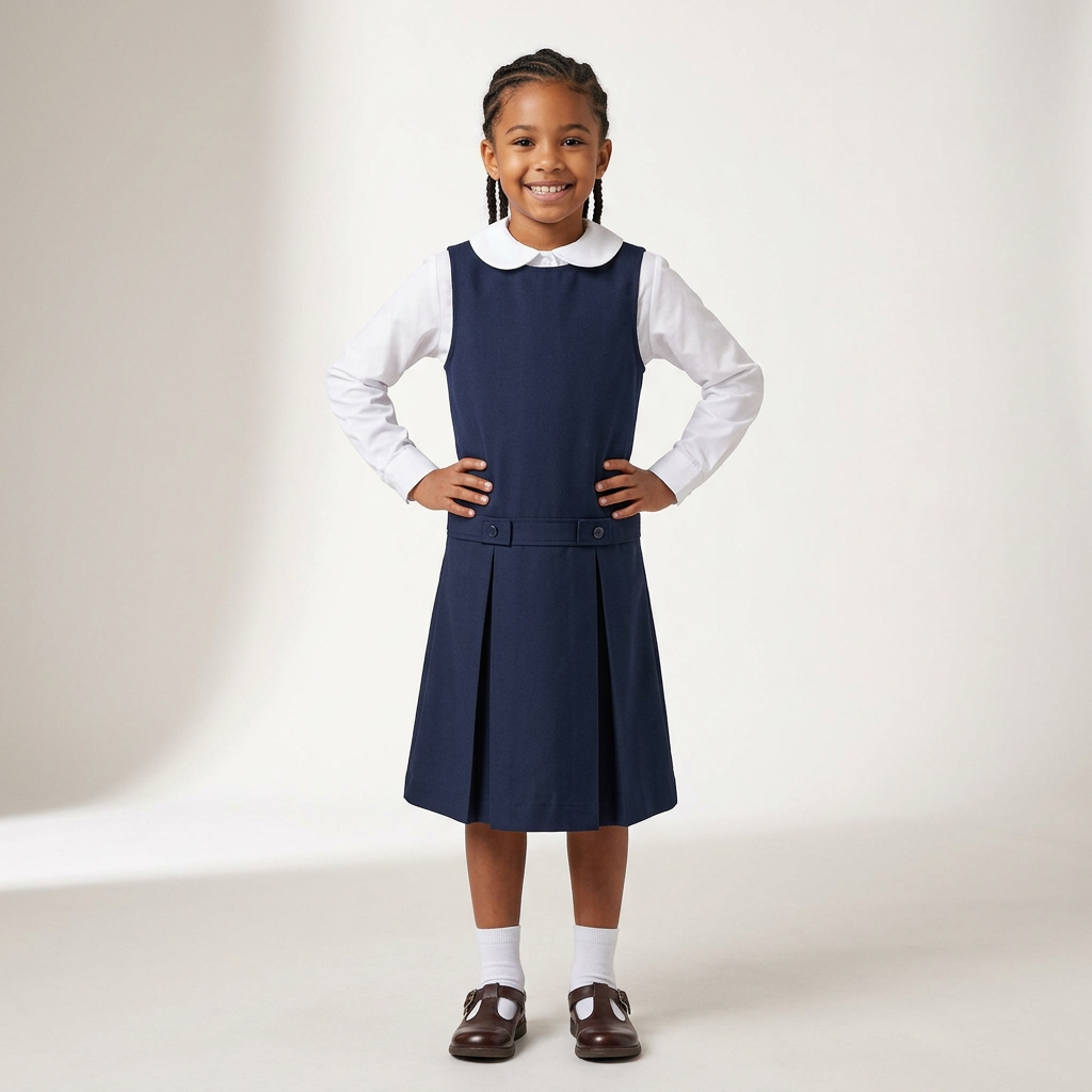 Navy Drop Waist Jumper