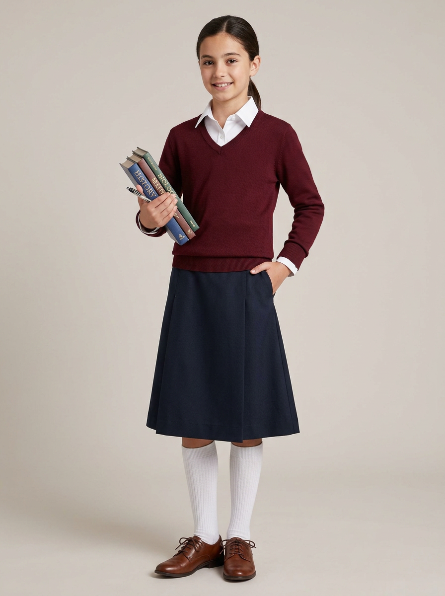 - Dominique Navy Skirt