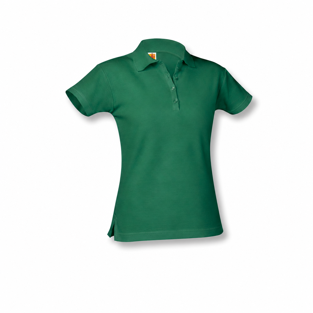 Girl's Short Sleeve Polo w/Logo