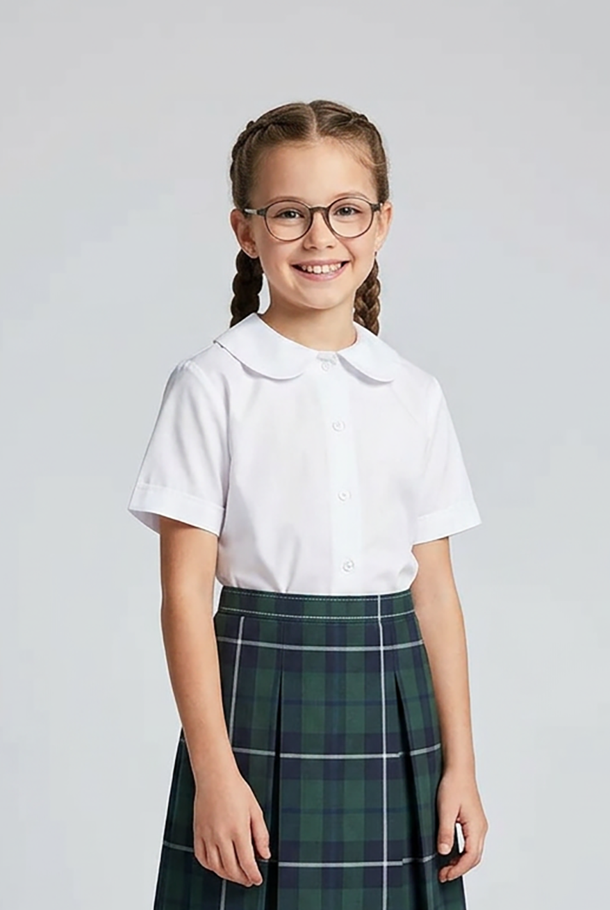 Peter Pan Short Sleeved Blouse w/o Logo (K-4)
