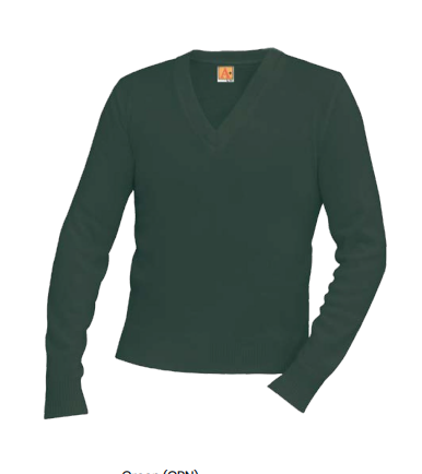 V-Neck Long-Sleeve Pullover w/Logo