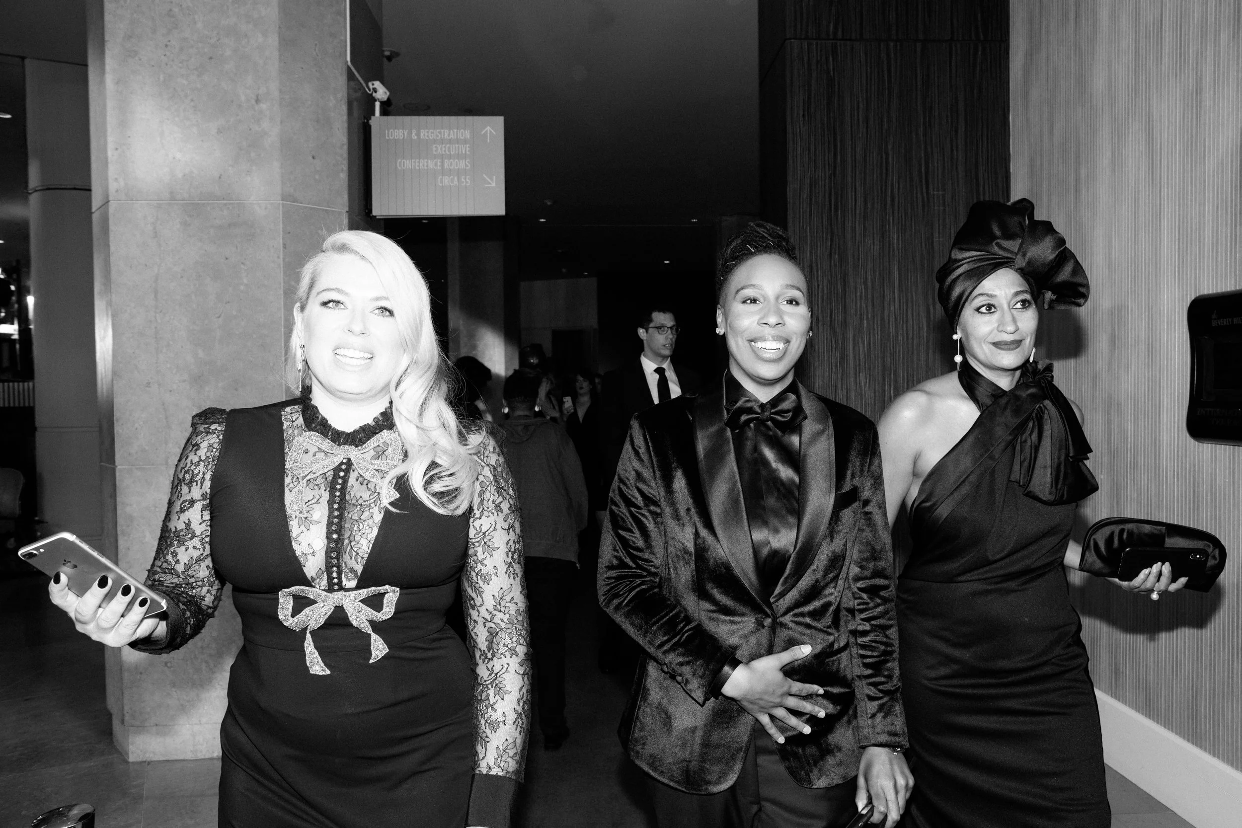 Amanda de Cadenet + Lena Waithe + Tracee Ellis Ross - Golden Globes