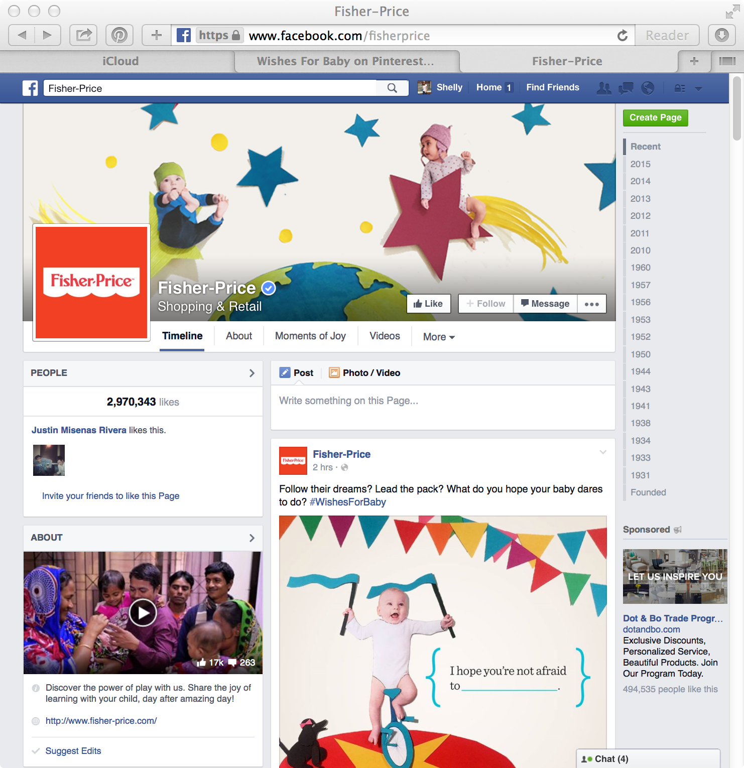 Fisher-Price Facebook Page