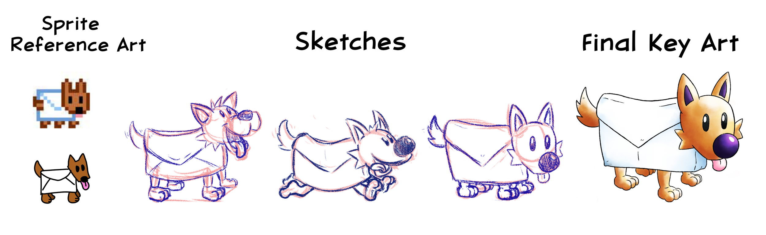  Puppvelope Key Art, for “Cute Patoots”  From OkiPoki Games   