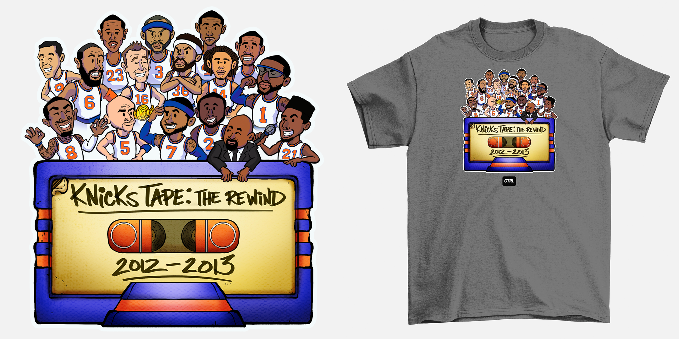  CTRL The Narrative Knicks Tape T-shirt Design 
