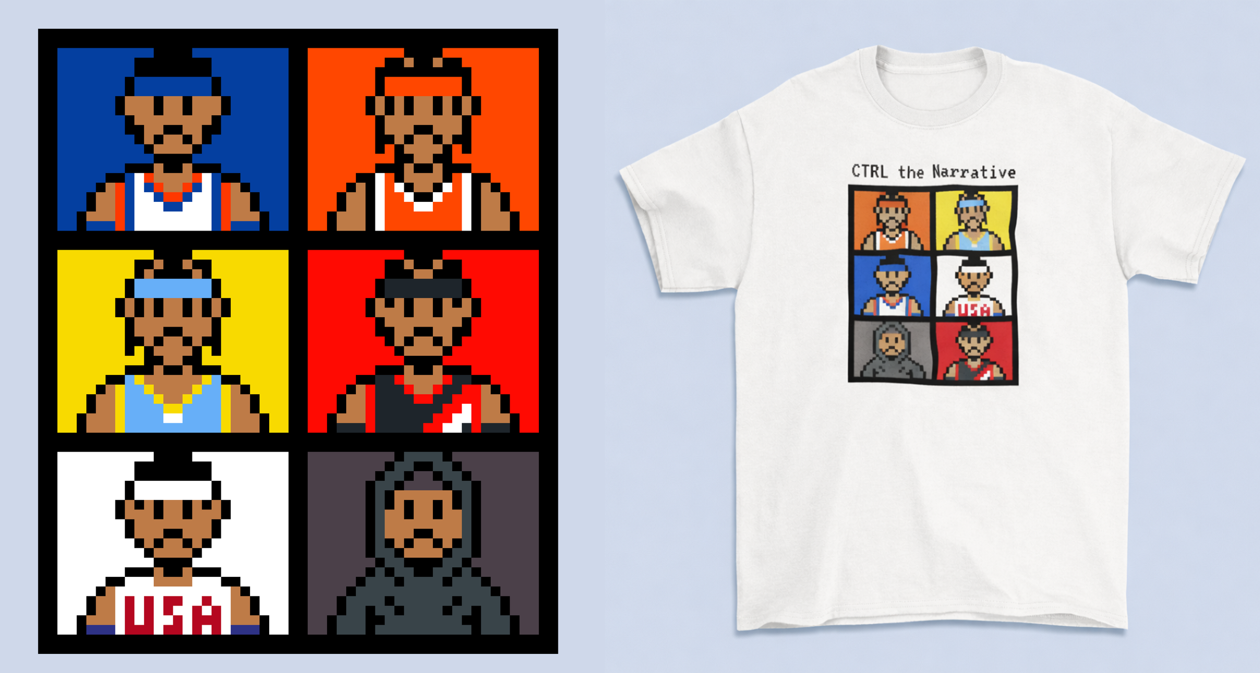  CTRL The Narrative Pixel Melo T-Shirt Design 