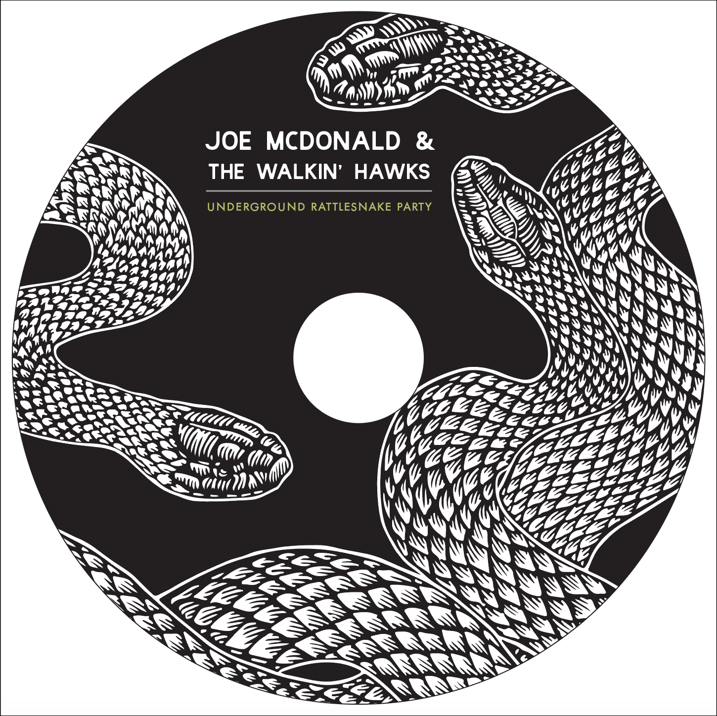 Joe McDonald & the Walkin' Hawks — Disc Label
