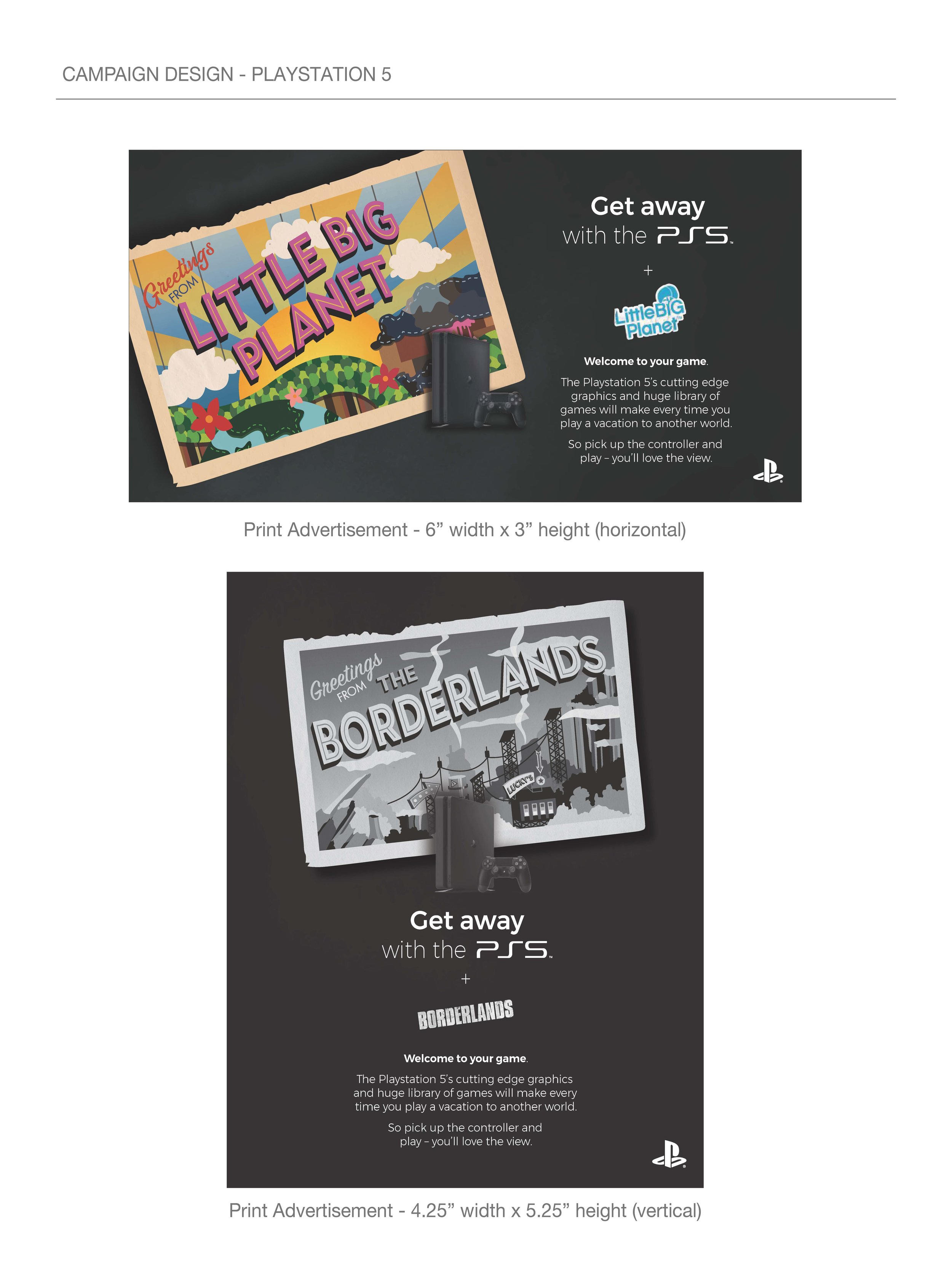 PS5 Ad Campaign — Print Advertisements
