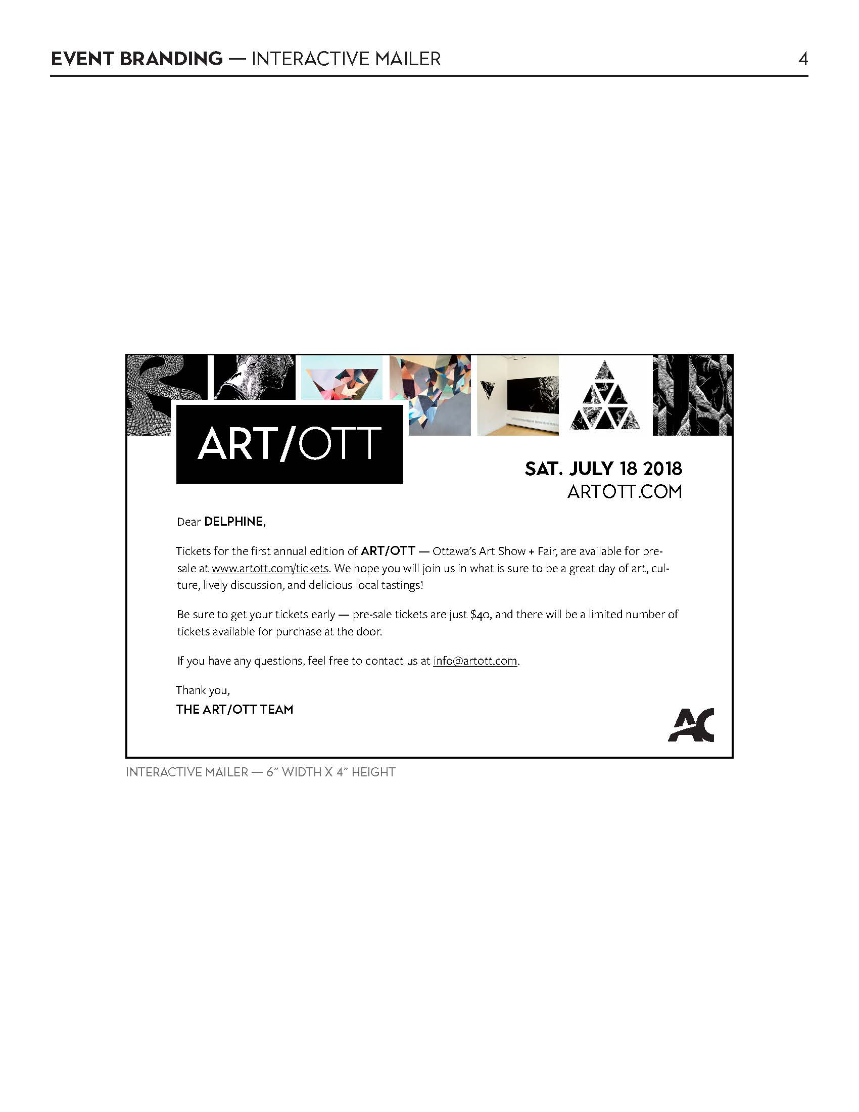 ART/OTT Event Branding — Interactive Mailer