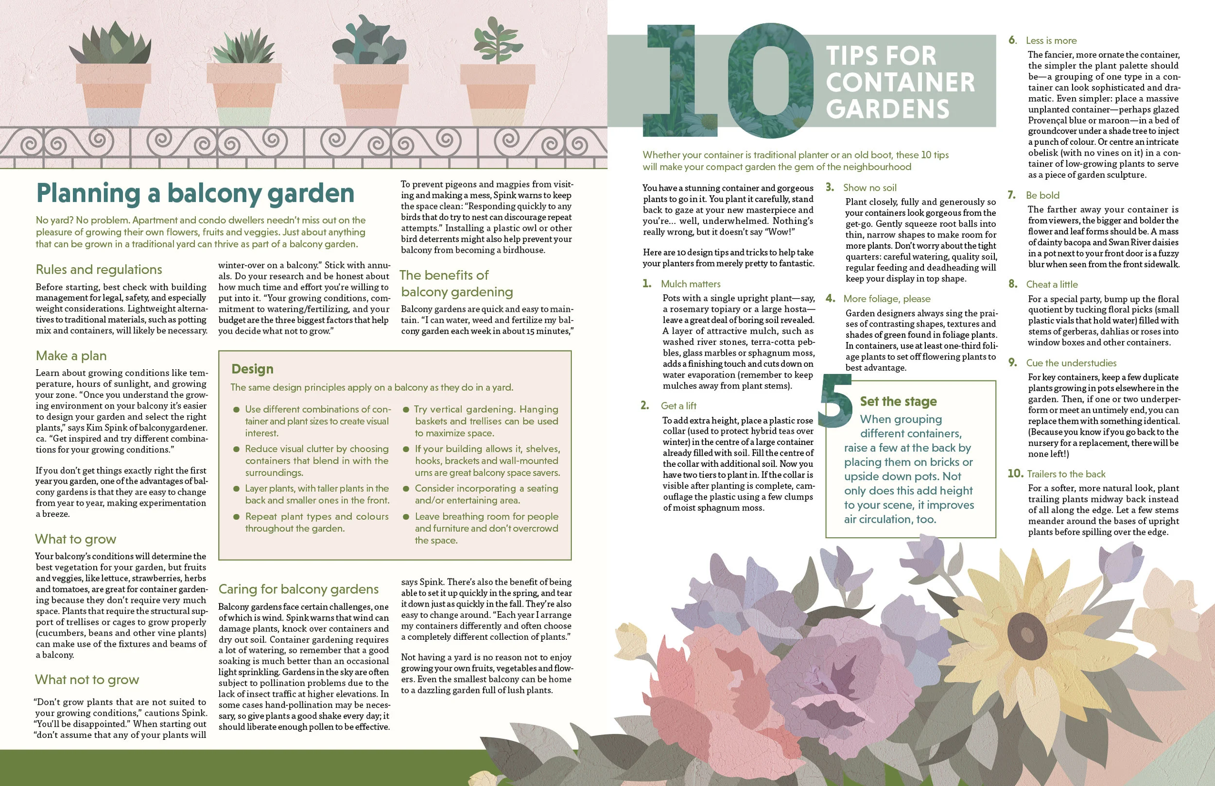Canadian Gardening Newsletter — Inside Spread