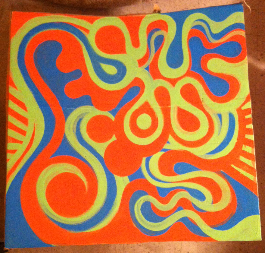 5 ) 3ft x 3ft on Cardboard