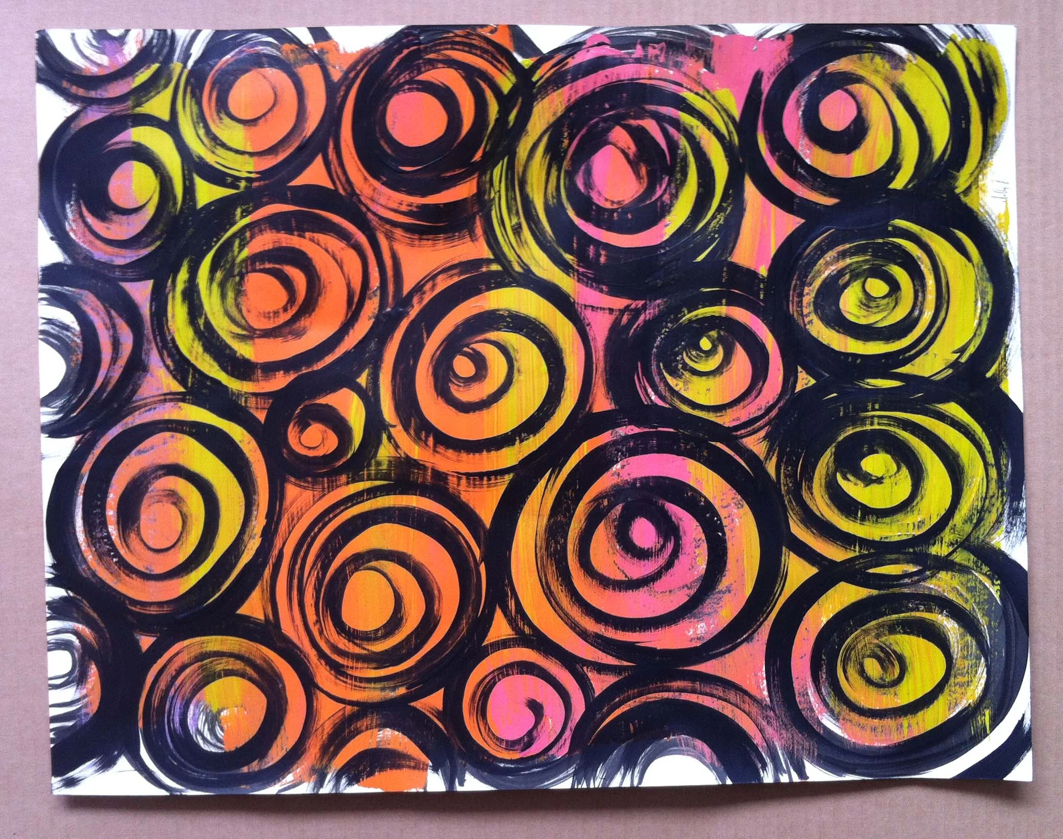 14. 17x22in Acrylic on Paper