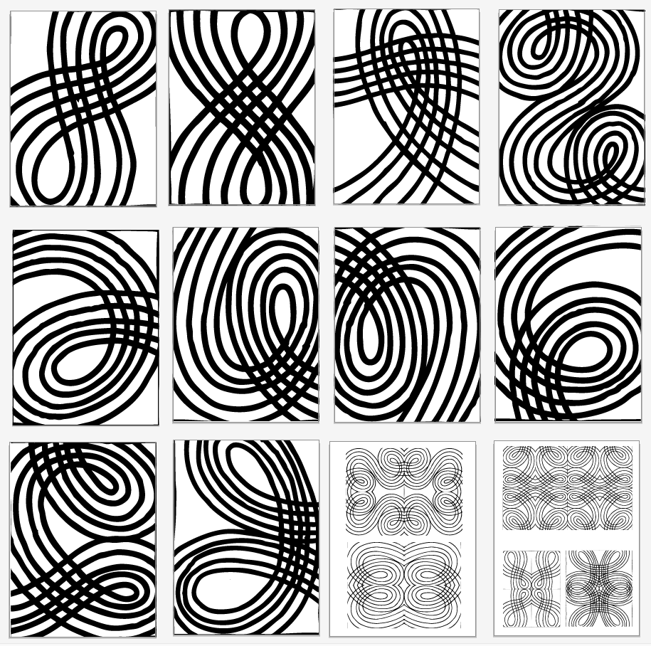 11. Sketches for linear paintings