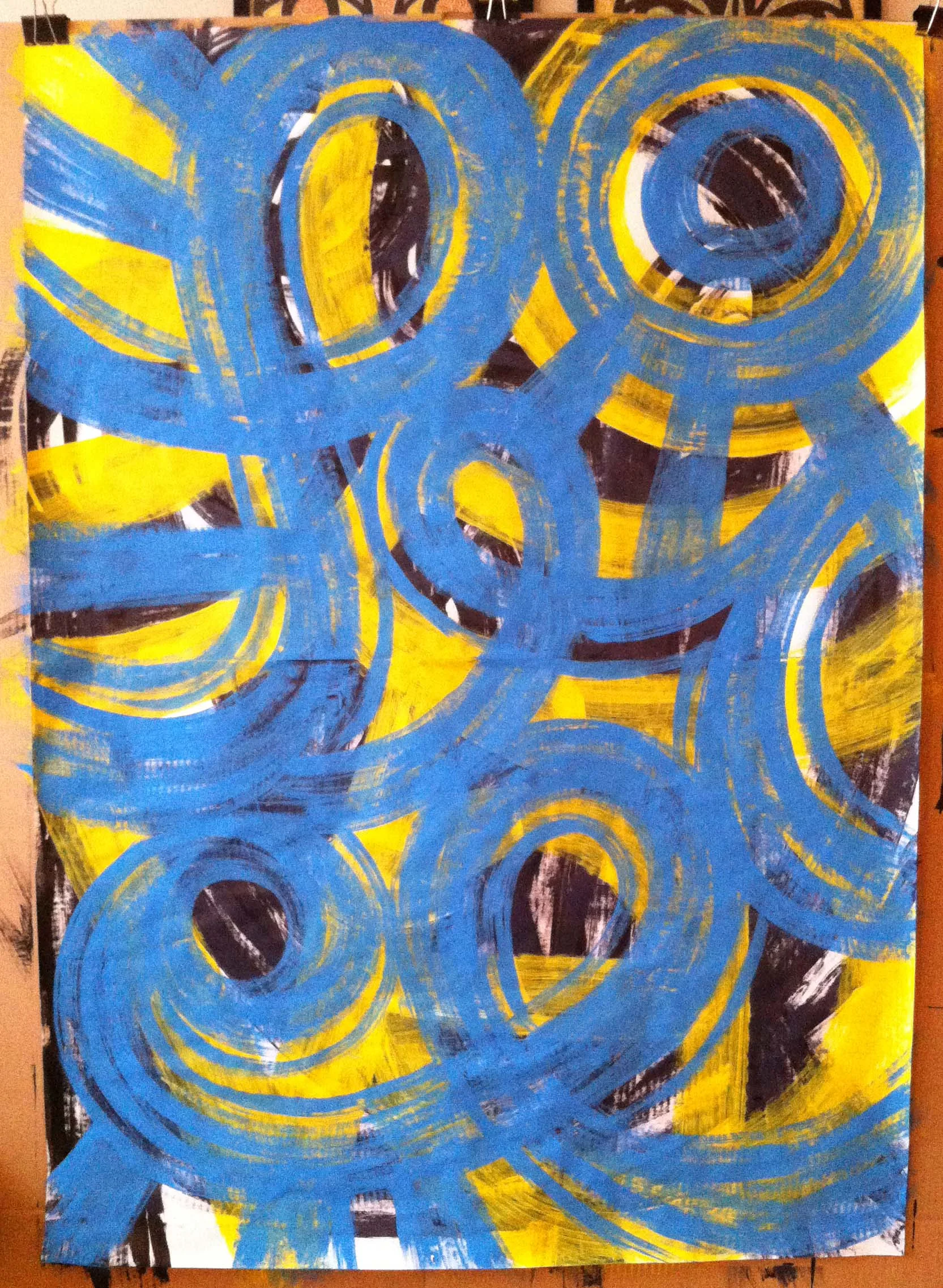 13. Acrylic on Paper: Large 40x55in