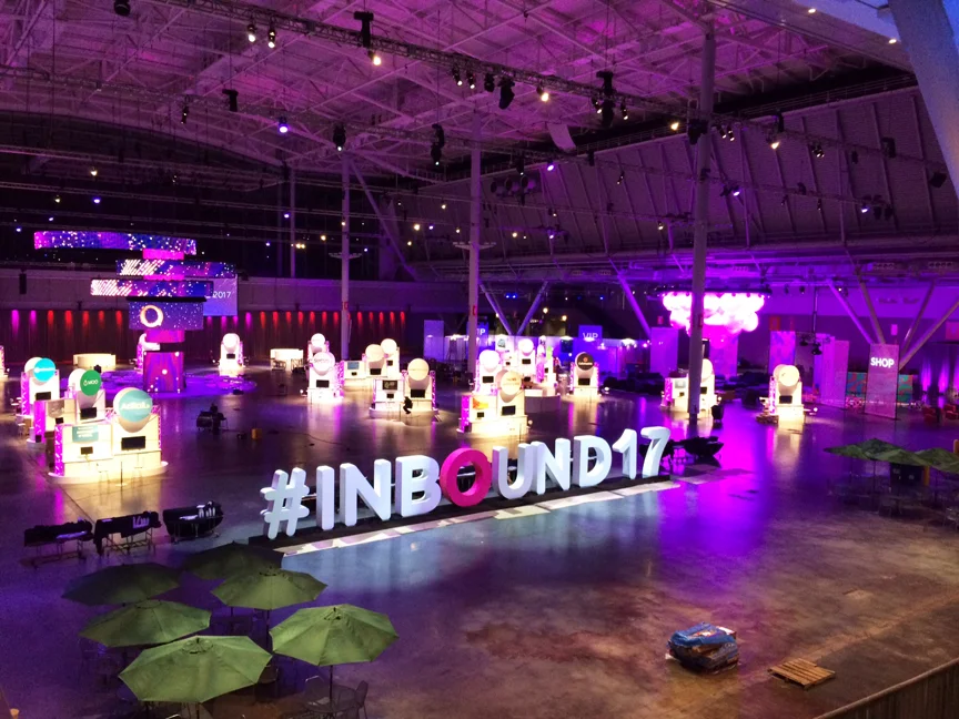 The massive set for the conference