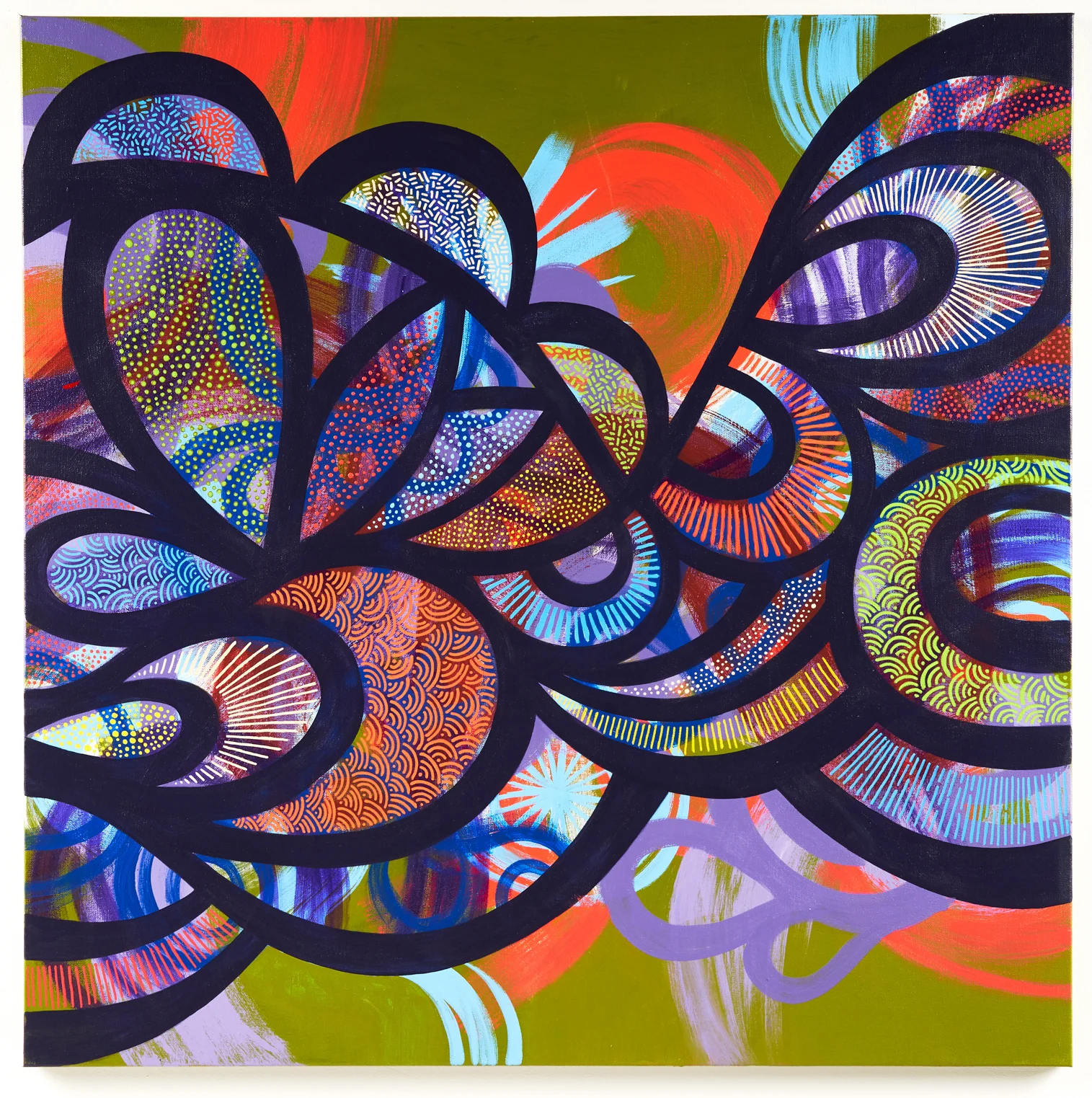"Wakeful Streams" / 36in x 36in / Acrylic on Canvas