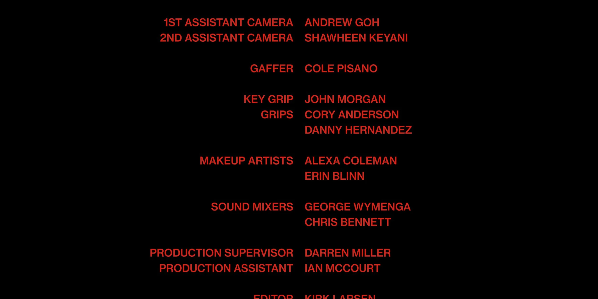 Dig Your Own Grave end crawl