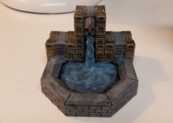 Dwarven Fountain , printed and painted by David Frost