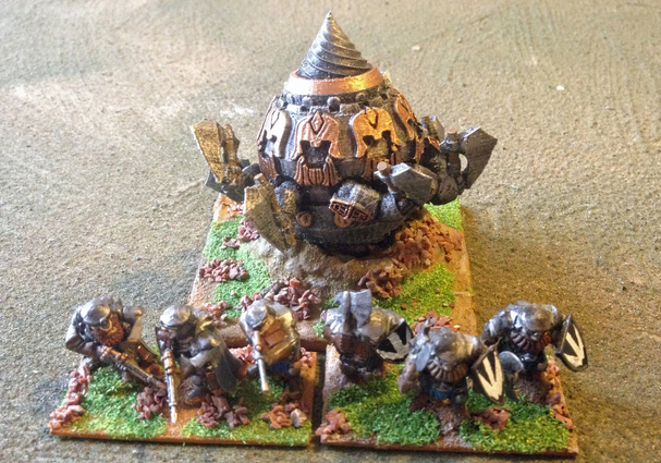 Netherforged Miner King , printed and painted by Alan Saunders