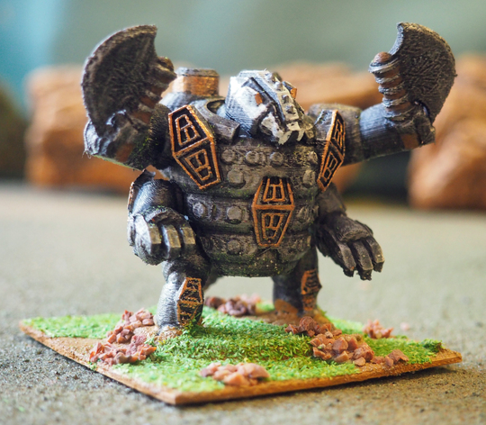 Netherforged Badger King , printed and painted by Alan Saunders