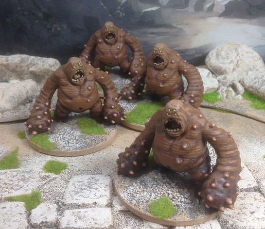 Cave Lurkers , printed and painted by Paul Ward