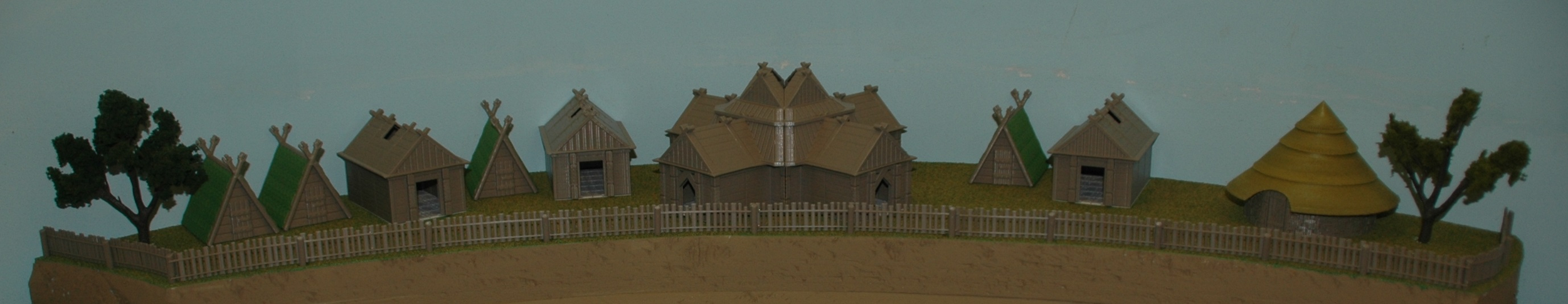 Viking Village , printed and painted by Curi George