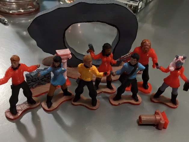 Starfleet Away Team Playset , printed and painted by Russell Meyers