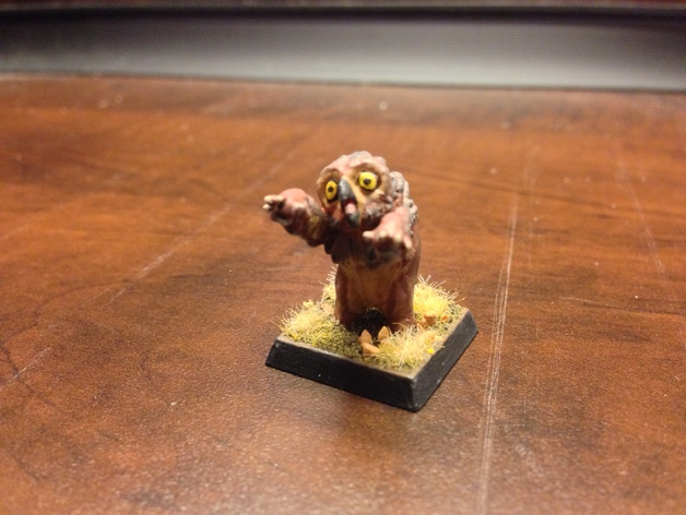 Baby Owlbear , printed and painted by James P Waker
