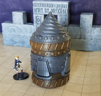 Dwarven Loamship (non-submerged) , printed and painted by David Frost
