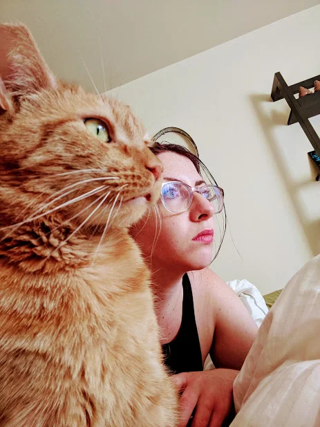 Staci helped Toby learn to appreciate the finer things in life — like tummy rubs on a sleepy afternoon.