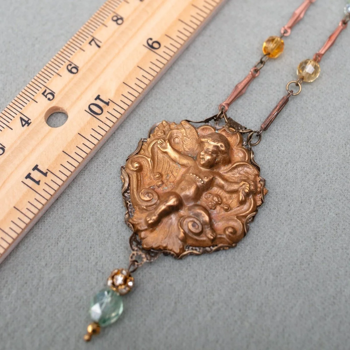 Handmade Parisian Cherub Necklace