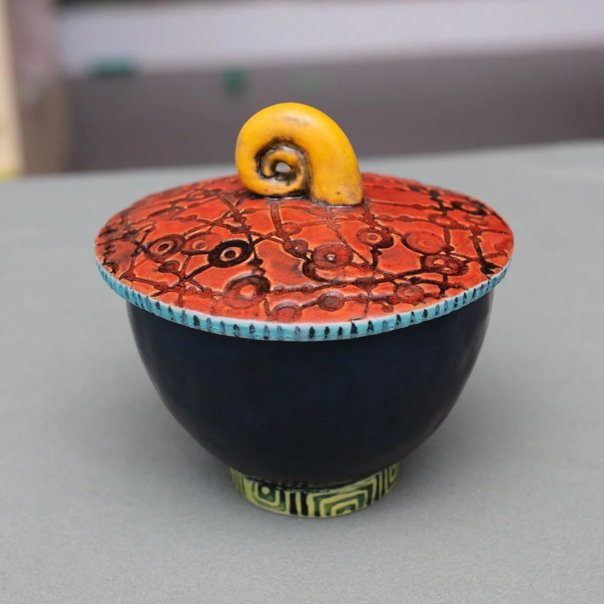 Artisan Ceramic Bowl with Lid