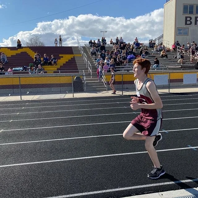 I&rsquo;m super proud of this kid! He had his first track meet ever and had his best mile time by almost a minute. #track #running
