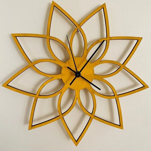 Custom clock. #woodworking #startup #lasercutting #clockmaking