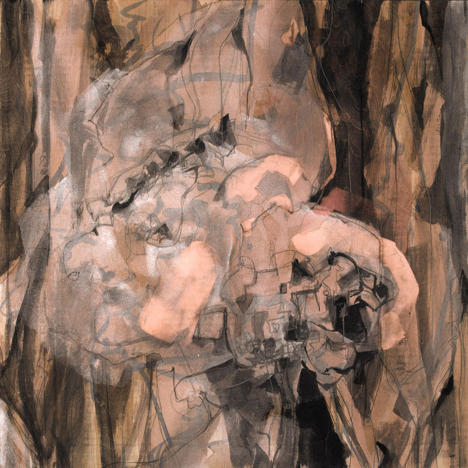 COCO acrylic and graphite on wood 36” x 36” 2015 SOLD
