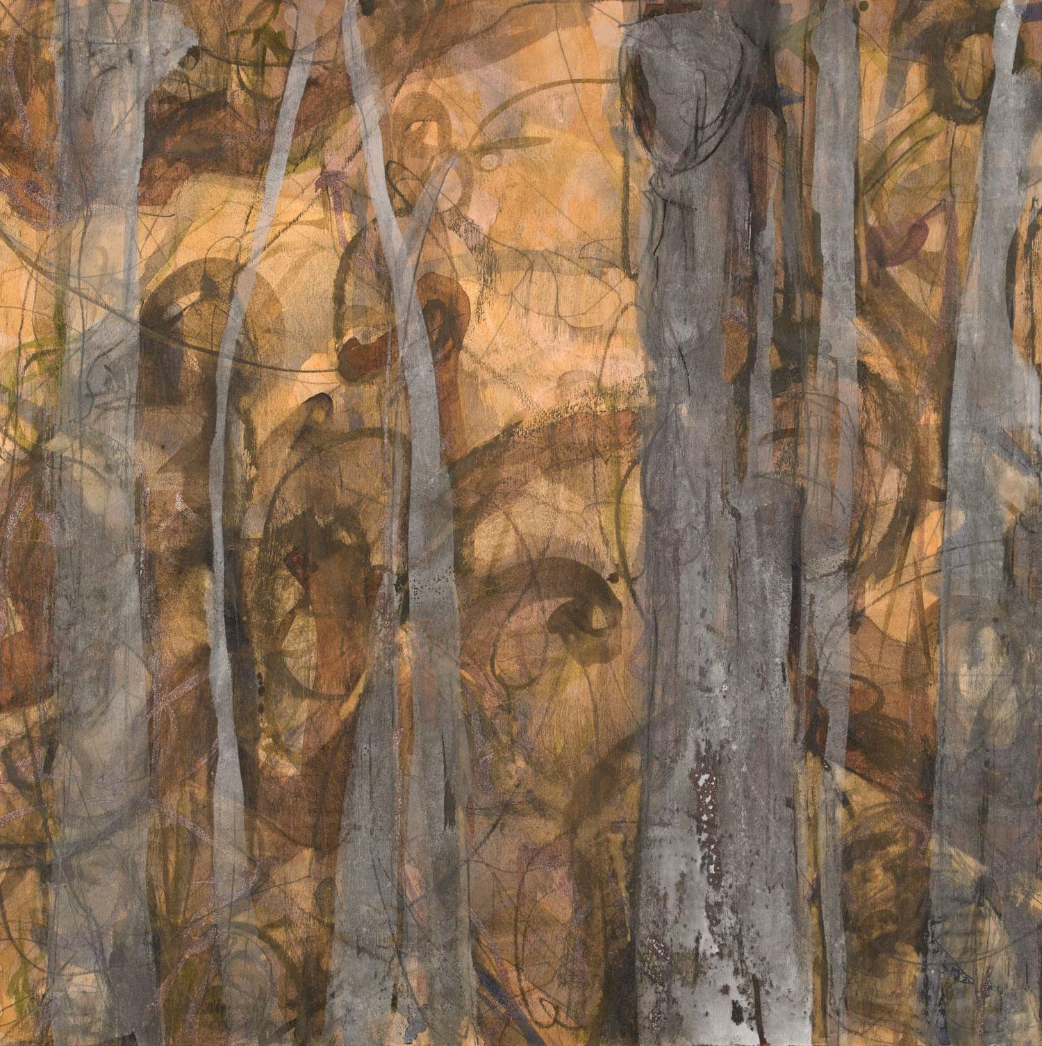 TWO-WAY acrylic and graphite on wood 36” x 36” 2015 SOLD