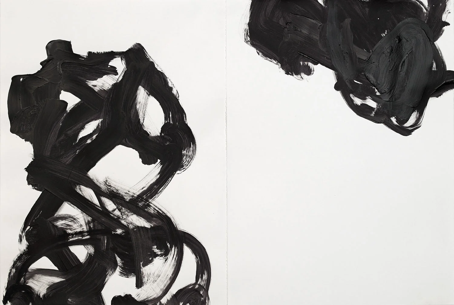 STANDPOINT acrylic on paper, diptych 30" x 44.75" 2016 SOLD