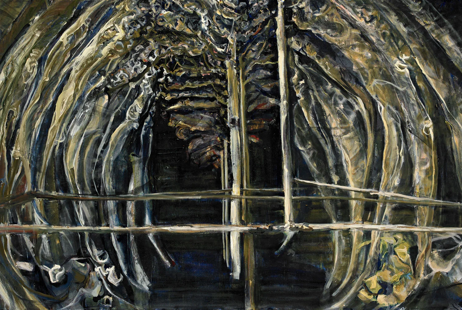 BARRED CHAMBER 31’ x 46” oil on canvas 2019