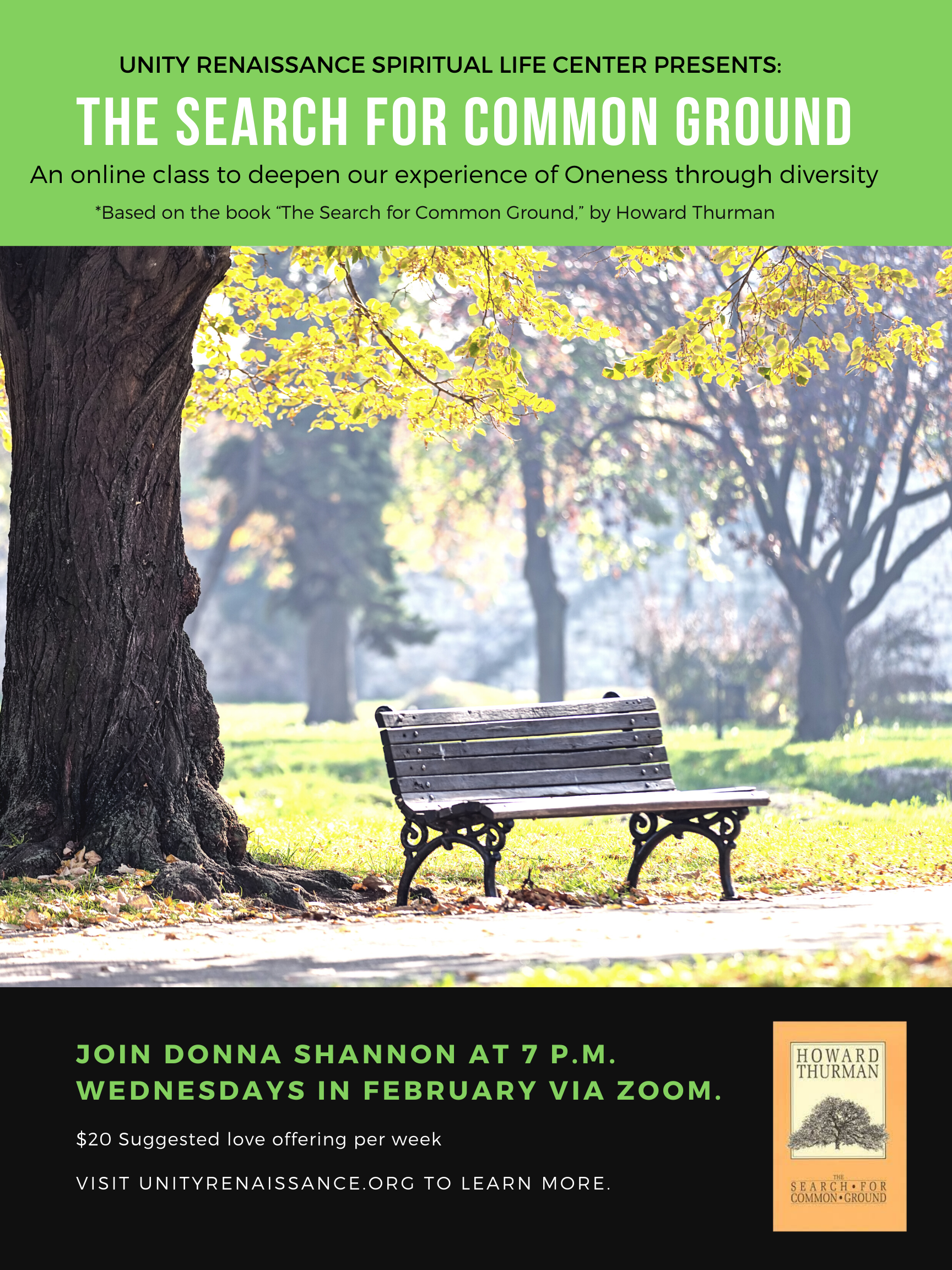 The Search For Common Ground: An Online Class to Deepen our Experience of Oneness Through Diversity