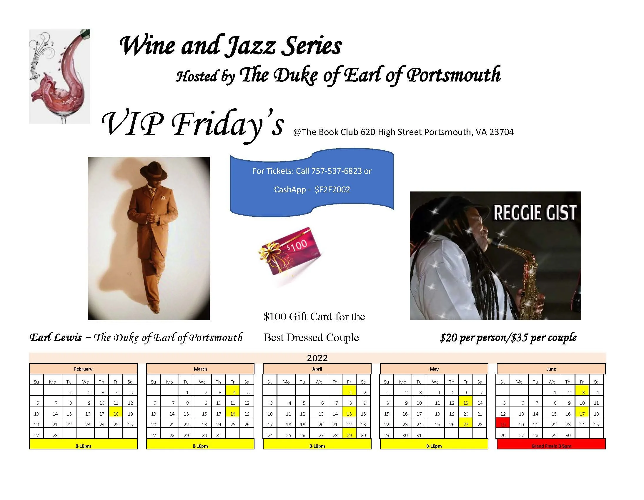 Wine and Jazz at The Book Club -- JuneteenthVA Fundraiser