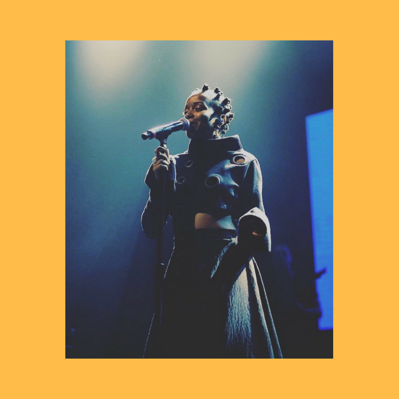 Jamila Woods in custom etb crop top 