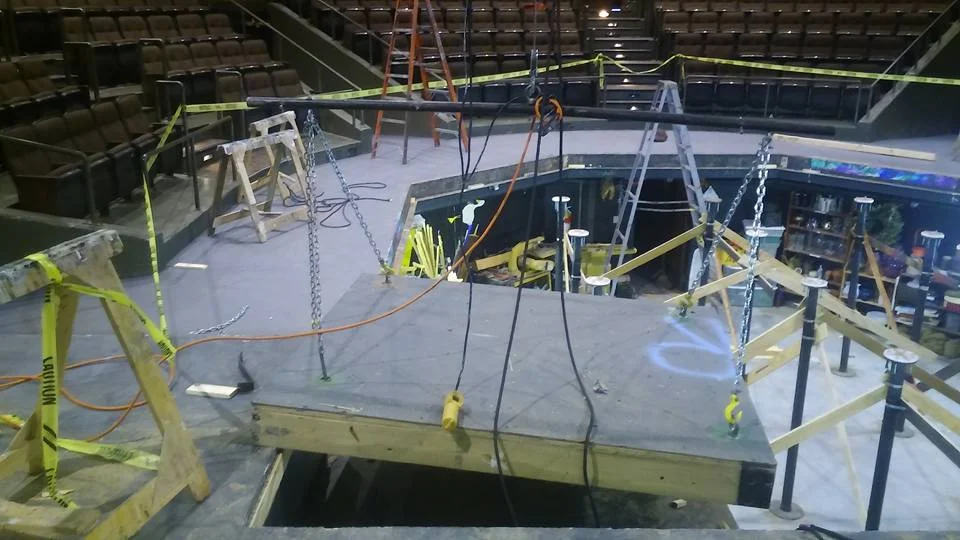 Rebuild of Trapped Stage Floor at the Tatum Theatre-Dept. of Theatre USM