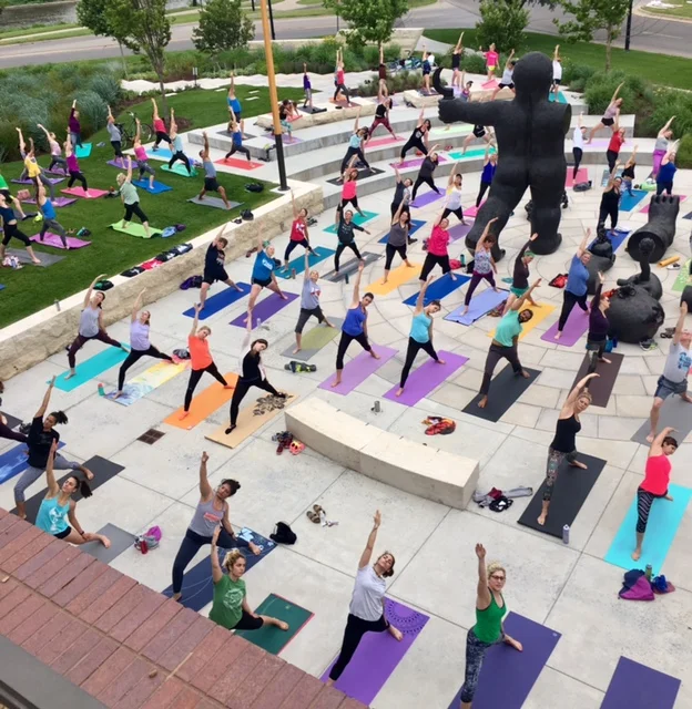 Yoga in the Art Garden