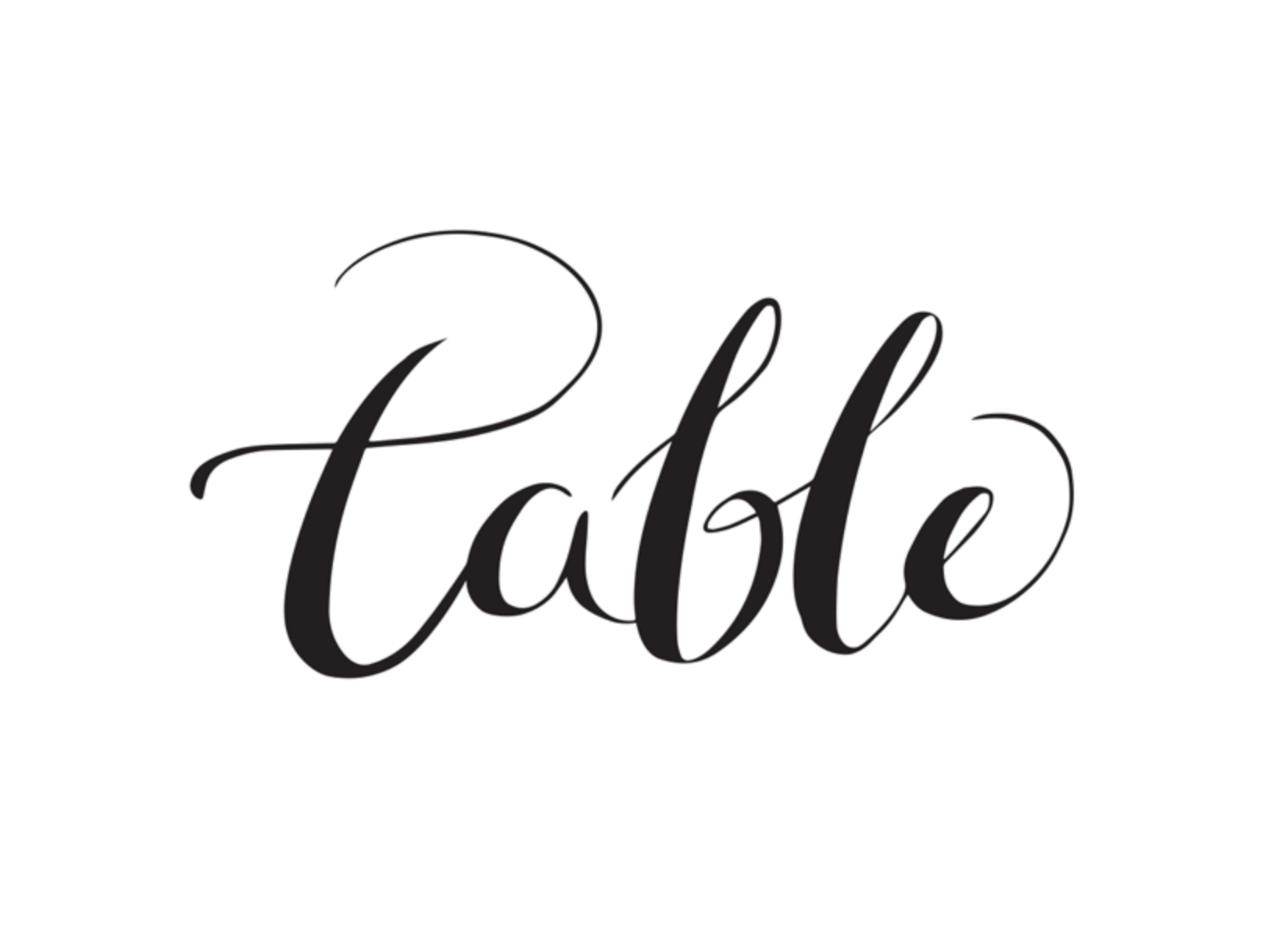 Wedding table numbers