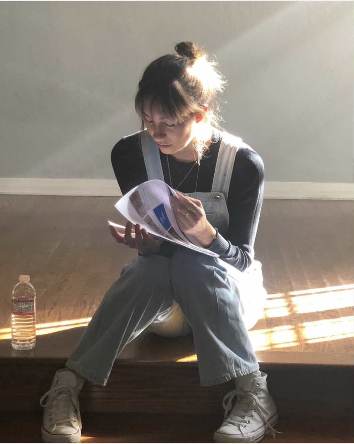 Gia Coppola in Olympia Overalls Nolita Wash